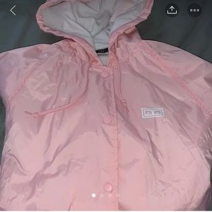 Pink obey windbreaker